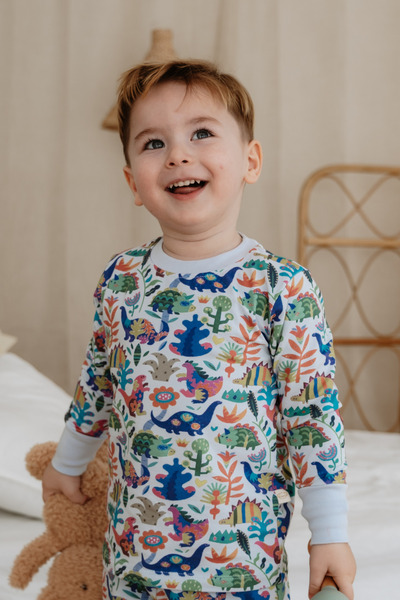 Oh La La Koala For Little Ones Dinozor Desenli Pijama Üst
