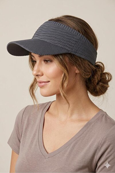 mercantoptan Summer Knitted Textured Women's Visor Hat - Sports Style