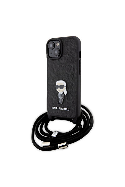 Stef's Cat Husa pentru iPhone 15, Stef's Cat, Saffiano Crossbody (KLHCP15SSAS...