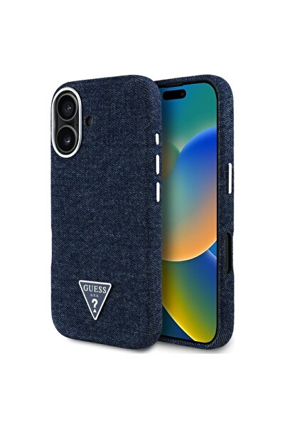 Guess Θήκη iPhone 16, Guess, Πολυκαρβονική, Μπλε