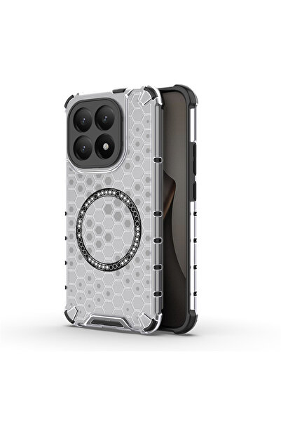 Stef's Cat Husa pentru Xiaomi 15T, Stef's Cat, HoneyComb Shield MagSafe, alb