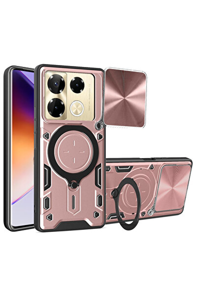 Techsuit Husa pentru Infinix Note 40 Pro 4G, Techsuit, TPU, Roz Auriu