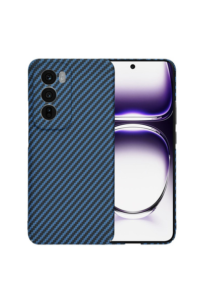 Stef's Cat Калъф за Oppo Reno12, Stef's Cat, Карбонов фибърен калъф, циан