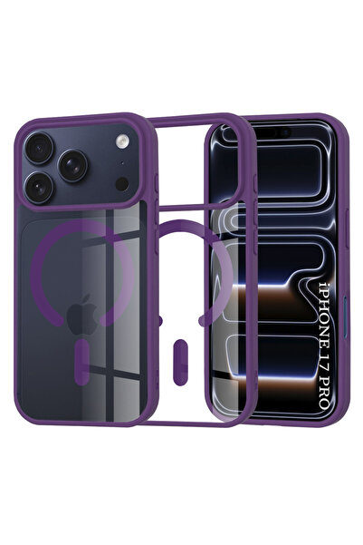 Stef's Cat Θήκη iPhone 17 Pro, Γάτα του Στεφ, MagSafe Pro, μωβ
