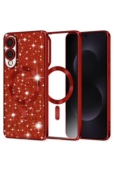 Techsuit Husa pentru Samsung Galaxy S25 Edge, Luxury Glitter MagSafe, protect...