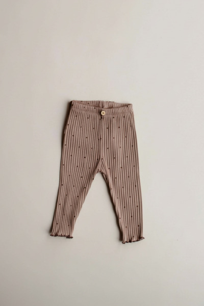 Oh La La Koala For Little Ones Spot Patterned Baby Girl Leggings with Ruffles