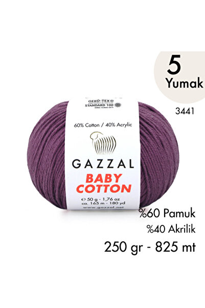 Gazzal Baby Cotton 3441-Yazlık Projeler İçin Hafif ve Konforlu Pamuk İplik - ...