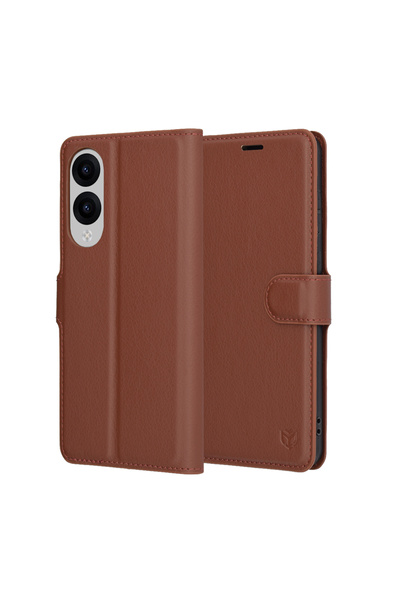 Stef's Cat Husa pentru Samsung Galaxy S25 Edge, Stef's Cat, Leather Folio, maro