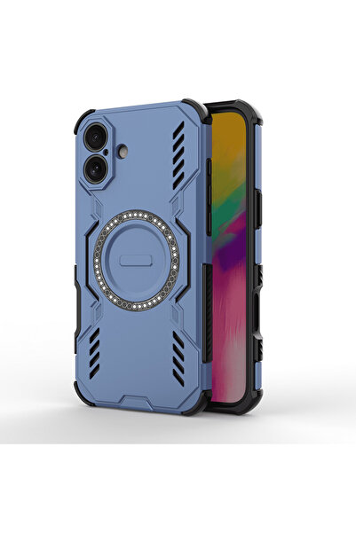 Stef's Cat Θήκη iPhone 16 Plus, Γάτα της Στεφ, Θήκη ArmorMag, μπλε