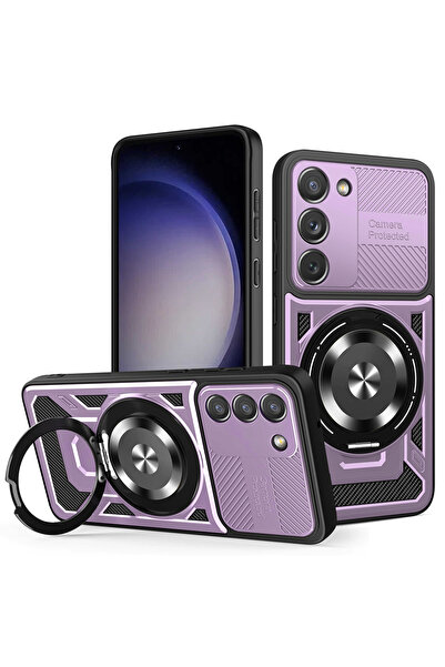 DAMUR Husă Samsung Galaxy S23, TitanFlex Ring, Structură robustă, Mov, cu ine...