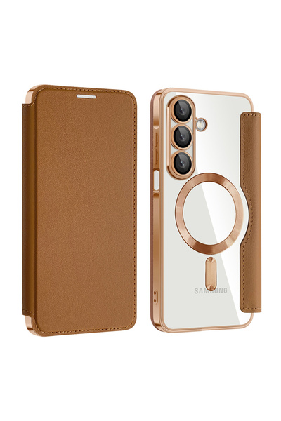 Techsuit Θήκη για Samsung Galaxy A17 5G, Techsuit, PU, ​ ​ Καφέ