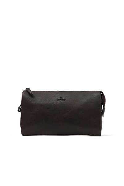 BUENO Shoes Brown Light Flotter Leather Men's Hand Bag 01Mec5006