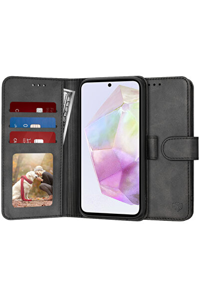 Techsuit Θήκη για Samsung Galaxy A35 5G, Techsuit, PU, ​ ​ Μαύρο