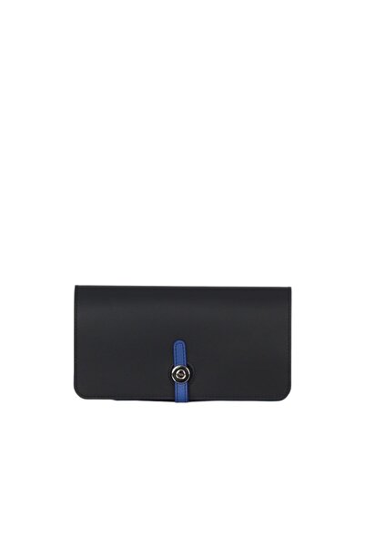 BUENO Shoes Black Saks Leather Women's Wallet 01Wc2012