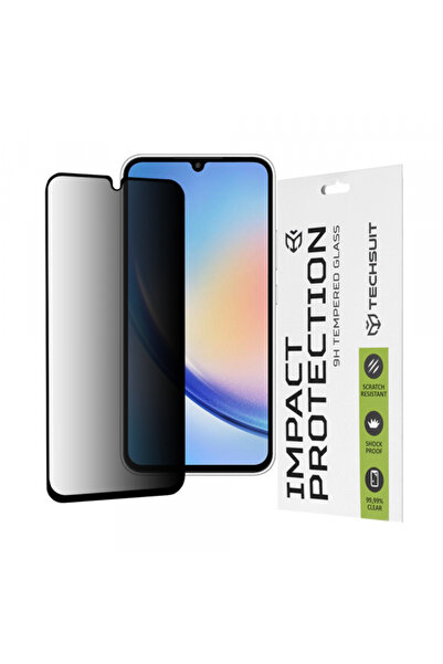 Techsuit Фолио за Samsung Galaxy A34 A346, Техсуит, Стъкло, Прозрачно