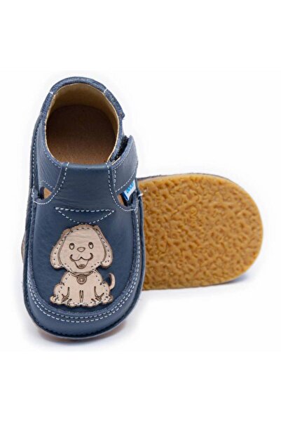 DODO SHOES Pantofi copii barefoot Puppy, Culoare Smokey Sky din piele natural...
