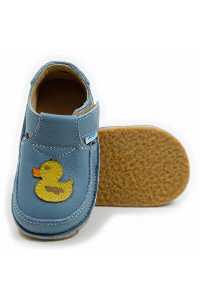 DODO SHOES Pantofi copii barefoot Ratusca, Culoare Baby blue din piele natura...