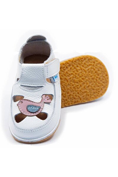 DODO SHOES Sandale copii barefoot Vrabiuta, Culoare Alb din piele naturala, t...