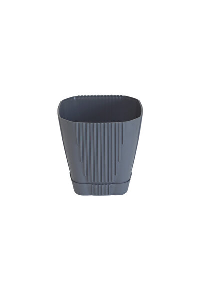 Alezy ZB03 Tabaklı Zambak Saksı 3,4 lt 17,5 cm Antrasit