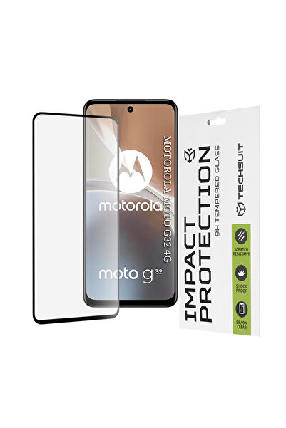 Techsuit Folie protectie pentru Motorola Moto G32, Antisoc, negru