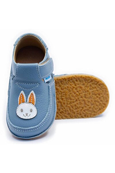 DODO SHOES Pantofi copii barefoot Iepuras, Culoare Baby Blue din piele natura...