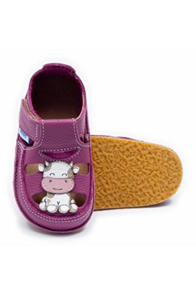 DODO SHOES Sandale copii barefoot Milky, Culoare Petunia din piele naturala, ...