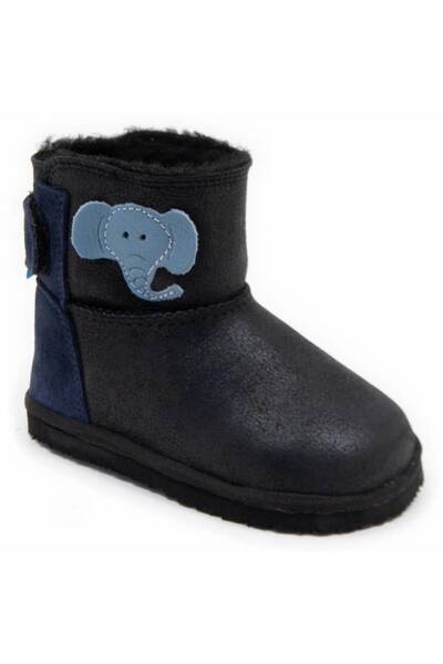 DODO SHOES Cizme copii barefoot Elefantel , Culoare Antracit, piele naturala ...