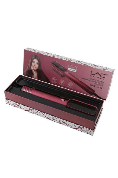 LAC Hair Straightener Brush, 500-988°F Ceramic Hot Comb for All Hair Types