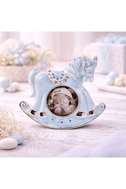 Azay Παιδική κορνίζα φωτογραφιών, τύπου κουνιστού αλόγου, μπλε, 5x5 εκ., διακ...