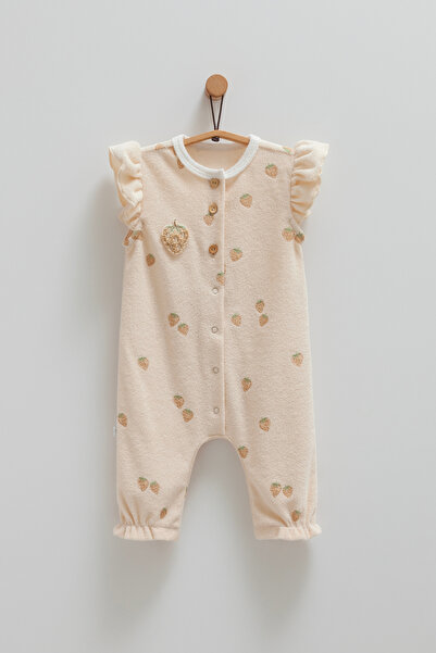 Caramell Baby Girl Romper Strawberry Towel Romper - Summer Wear and Breathabl...