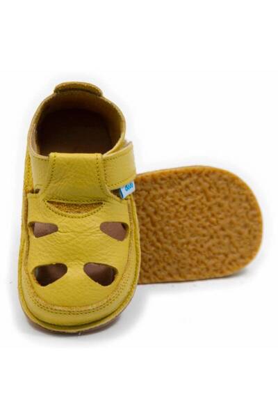 DODO SHOES Sandale copii barefoot Dodo Shoes, Culoare Sun din piele naturala,...