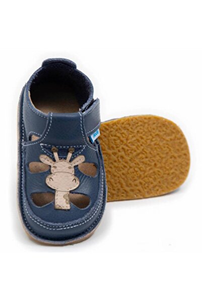 DODO SHOES Sandale copii barefoot Giraffe, Culoare Smokey Sky din piele natur...