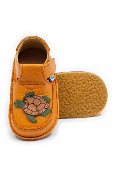 DODO SHOES Pantofi copii barefoot Turtle, Culoare Mandarina din piele natural...