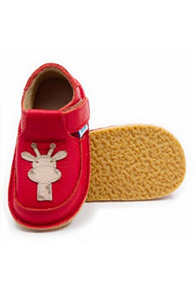 DODO SHOES Pantofi copii barefoot Giraffe, Culoare Rosu din piele naturala, t...