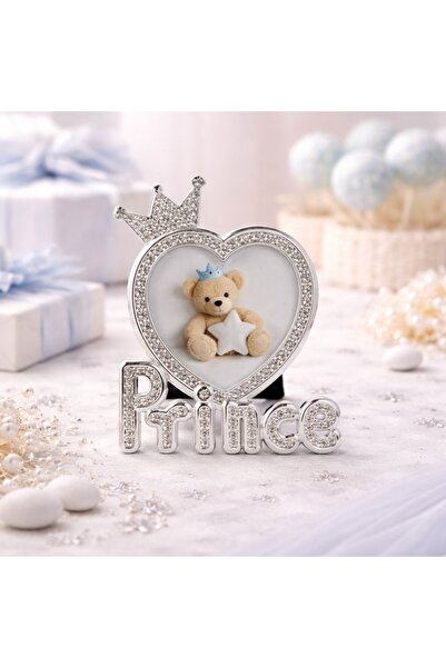 Azay Κορνίζα φωτογραφίας πρίγκιπα με κορώνα και κρύσταλλα, 5x5 εκ., Κορνίζα φ...