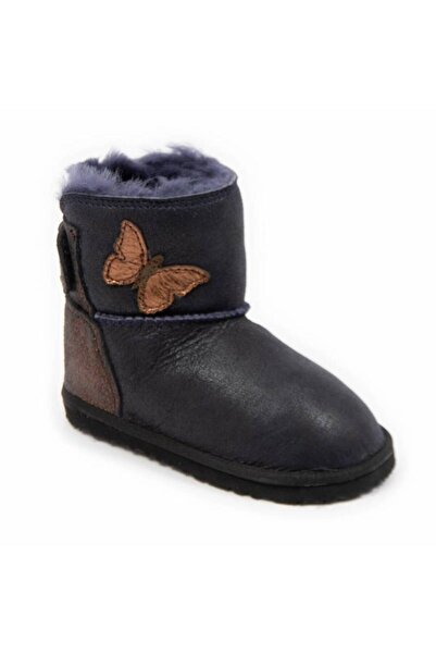 DODO SHOES Cizme copii barefoot Fluturas, Culoare Cobalt, piele naturala cu t...