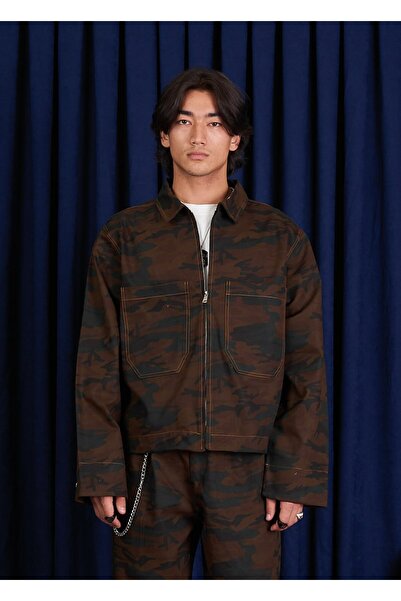 Juu Wear Haki Koyu Kamuflaj Ceket