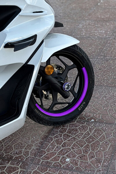 Banxtre Honda PCX için Uyumlu Yarım Jant Şeridi Sticker Seti (4 Parça)