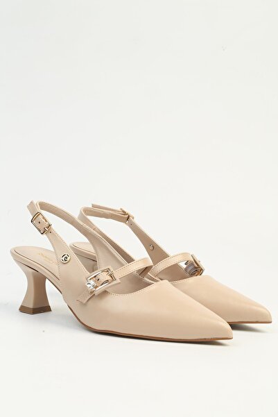 Pierre Cardin Μπεζ γυναικεία παπούτσια με τακούνι PC-55736