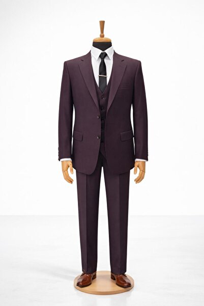 CLASSİCS MEN Men's Italian Cut Slim Fit Vest Suit - 7490