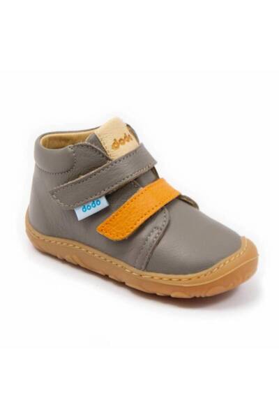 DODO SHOES Ghetute copii barefoot Noah, Culoare Coffee din piele naturala cu ...