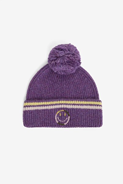 Tyess BG Store Σετ Μωβ Φουλάρι και Μπερέ για Κορίτσια