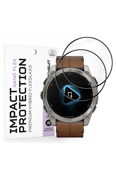Techsuit Nano Flex (pachet de 2) - Garmin Fenix 8/ Fenix 8 Pro 51mm - Negru, ...