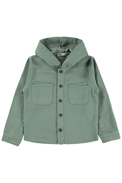 Civil Boys Double Pocket Hooded Jacket for 10-13 Years Old - Khaki