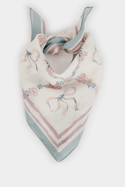 DeFacto E6174Axbe203 Blue Women's Patterned Cotton Bandana