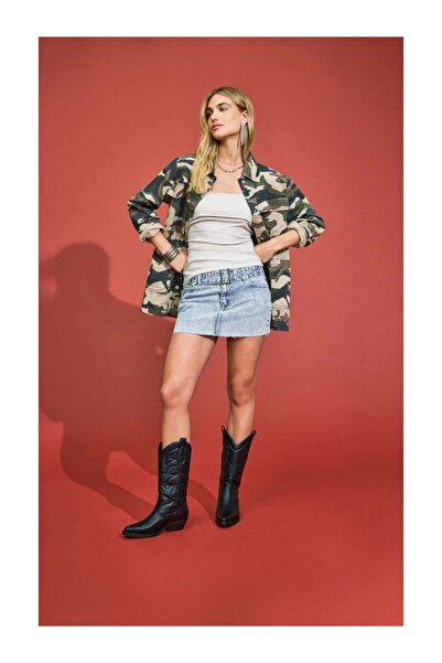 ONLY سترة ONLBARCELONA EMB UTILITY OTW نسائية بيضاء - 15317024