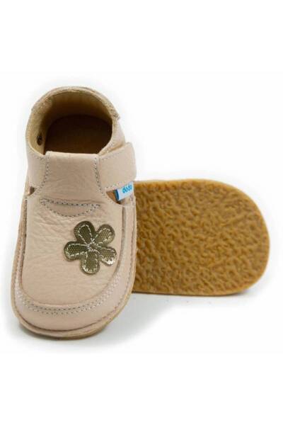 DODO SHOES Pantofi copii barefoot Floare de camp, Culoare Cream-Cu, piele nat...