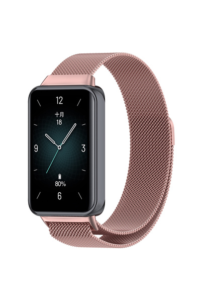 Techsuit Λουράκι για Honor Watch, Techsuit, Ατσάλινο, Ροζ