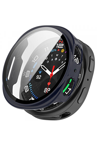 Techsuit Protectie pentru Galaxy Watch 44 mm, Techsuit, Plastic, Dark Blue