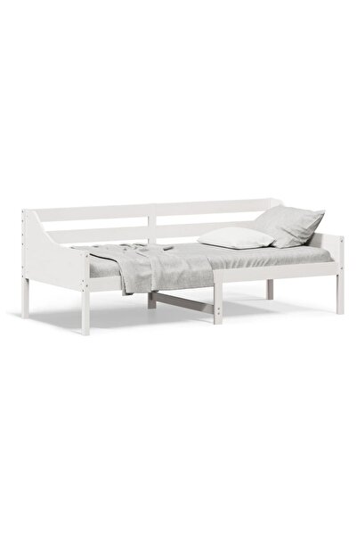 vidaxl Day bed without mattress, white, 80x200 cm, solid pine wood